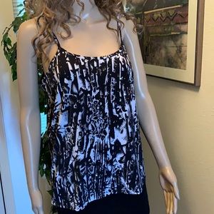 Tank black with sequins dressy Sz xlg